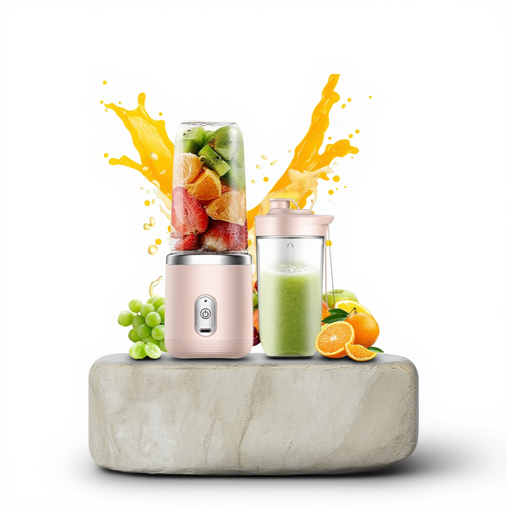 Batidora portátil con dos vasos